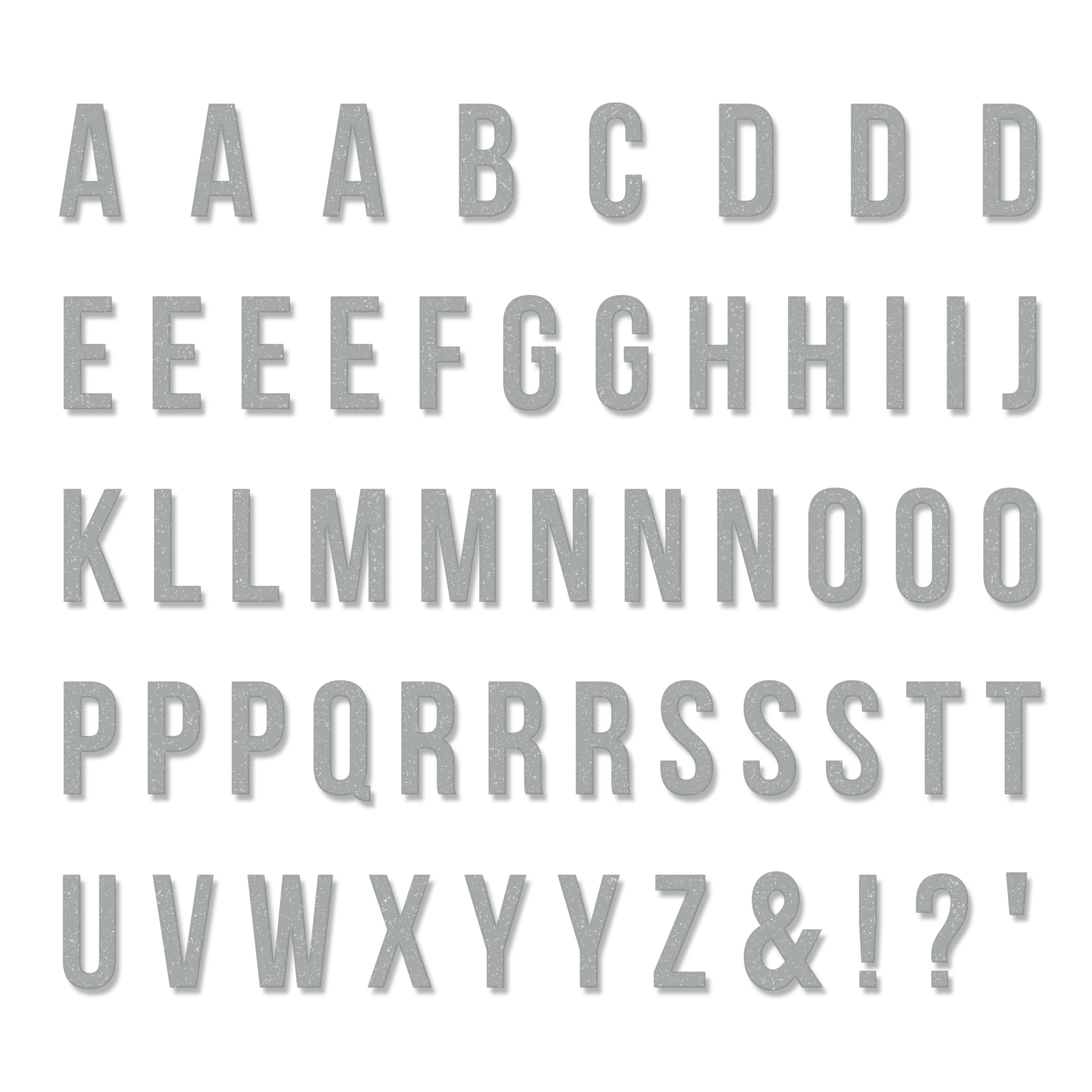 Slim Font - 54 Pack