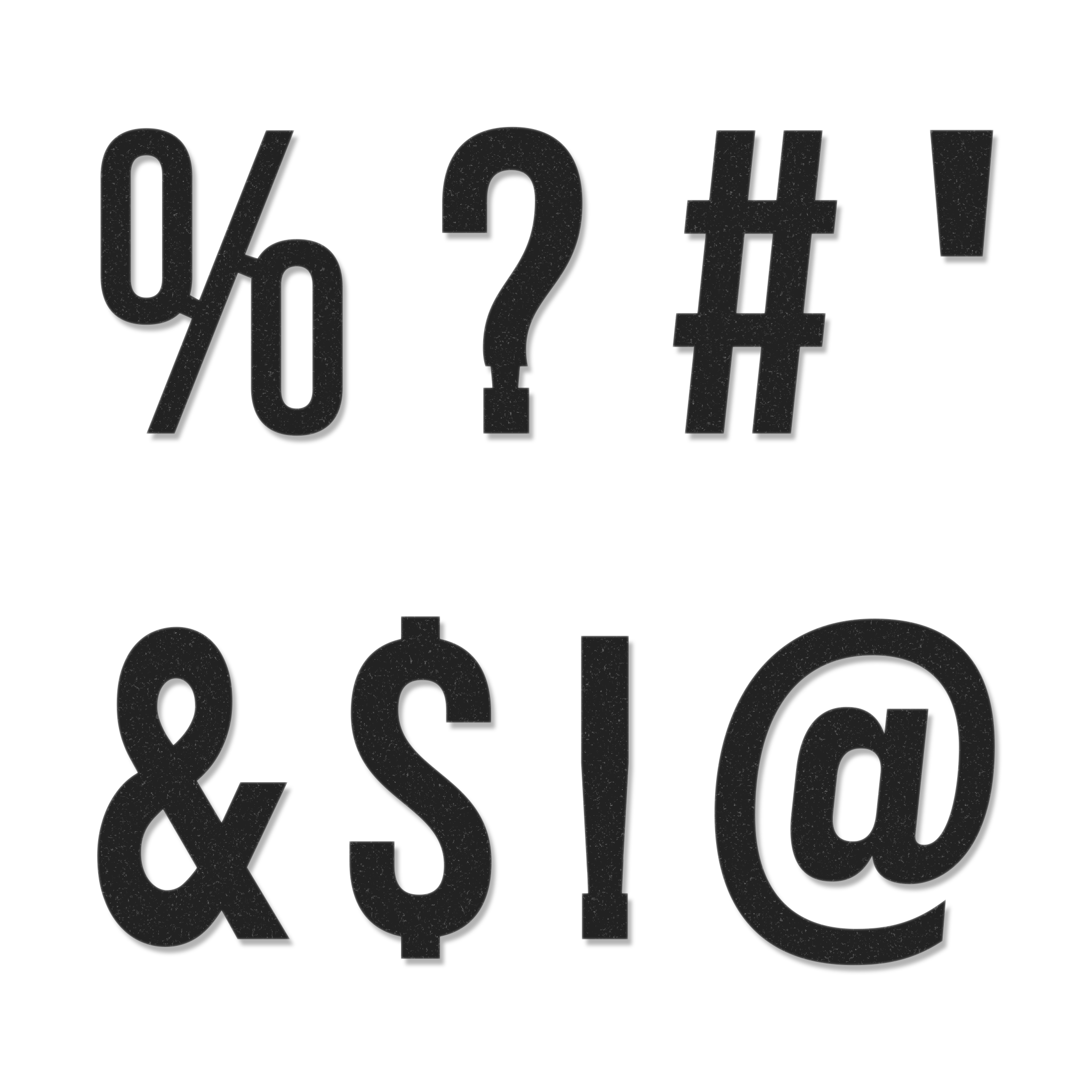 Slim Font - Individual Special Characters
