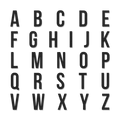Slim Font - Individual Letters