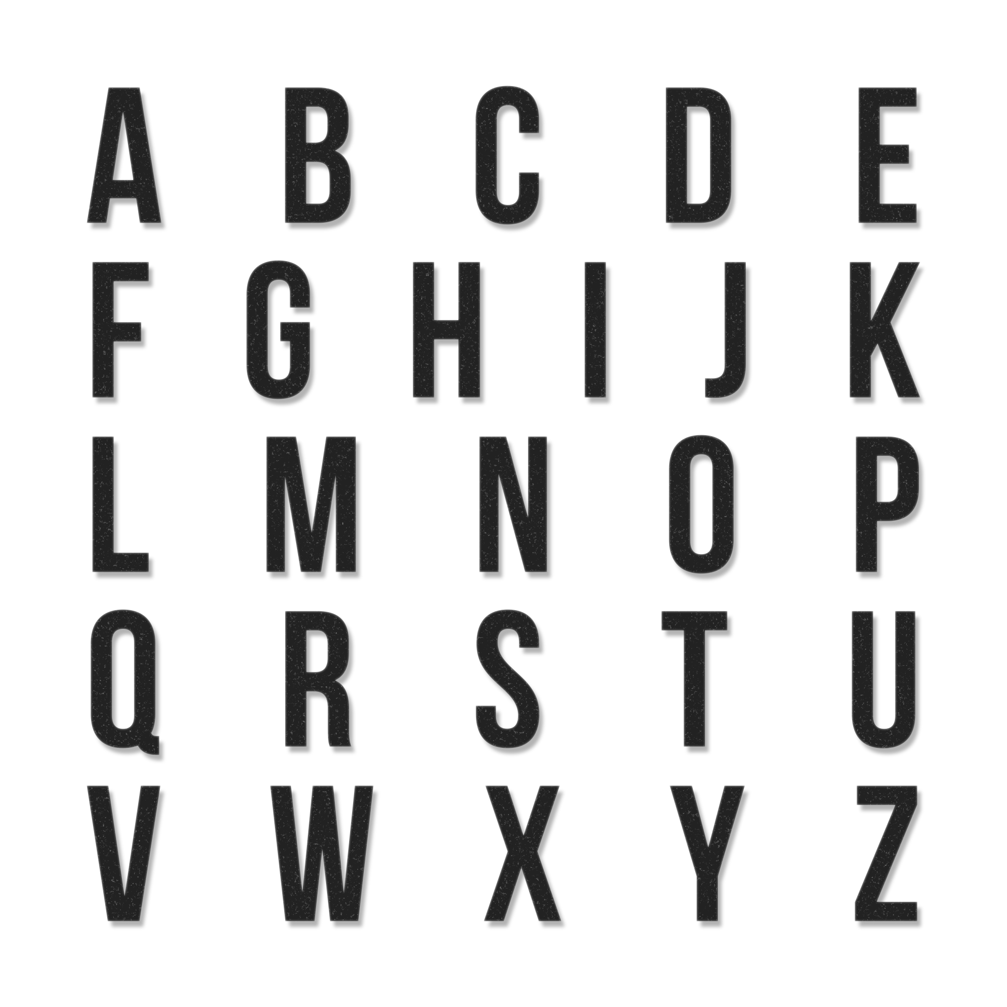 Slim Font - Individual Letters