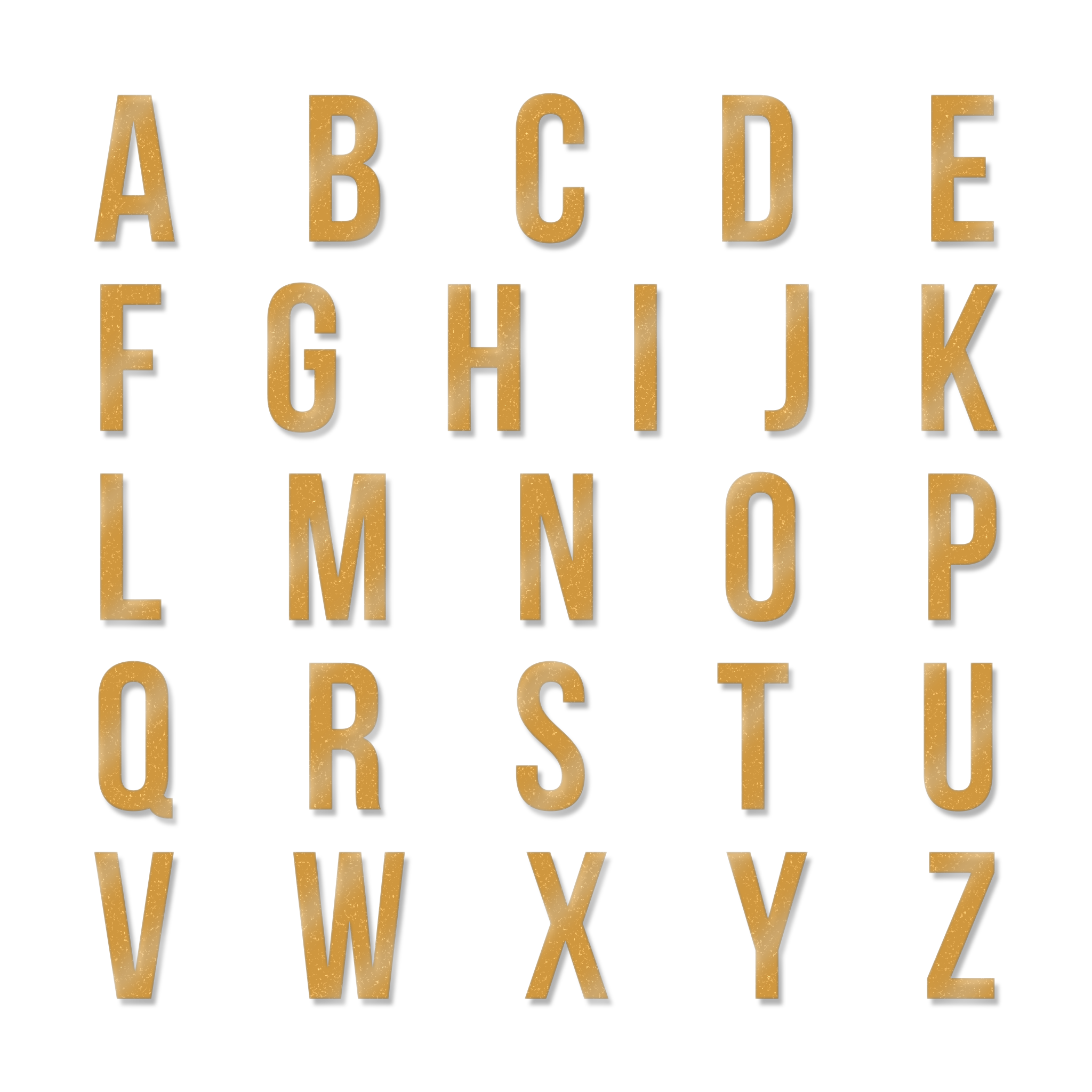 Slim Font - Individual Letters