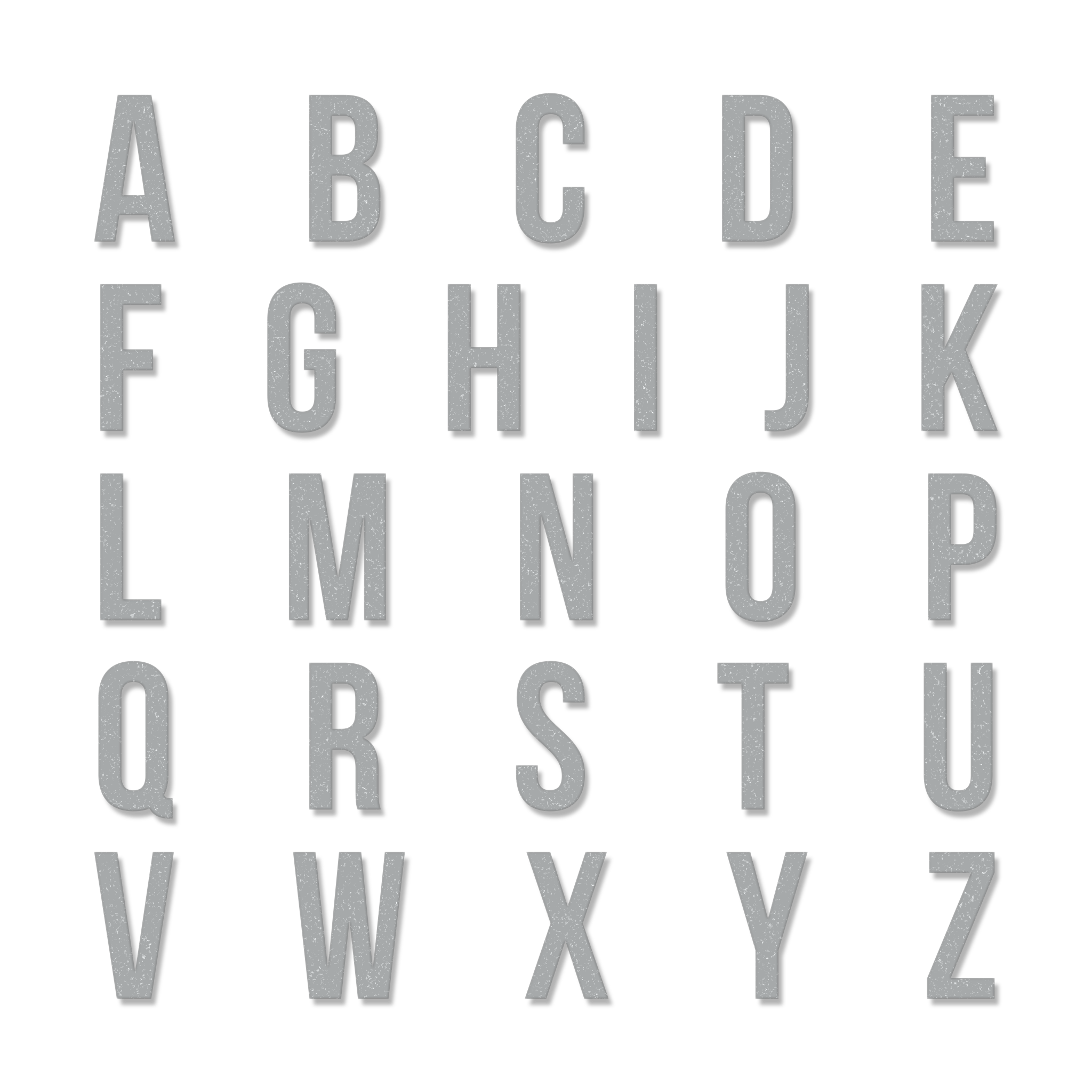 Slim Font - Individual Letters