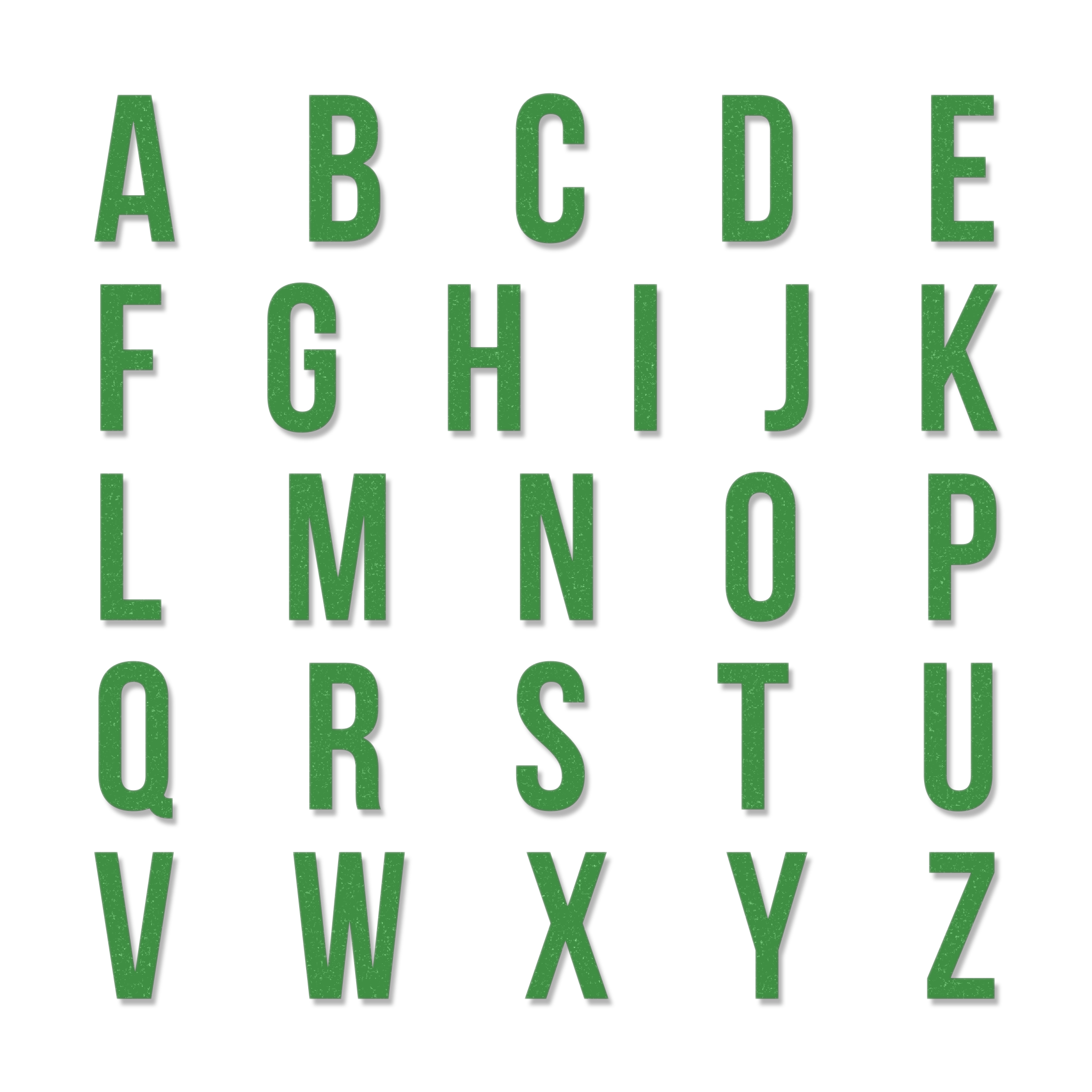Slim Font - Individual Letters