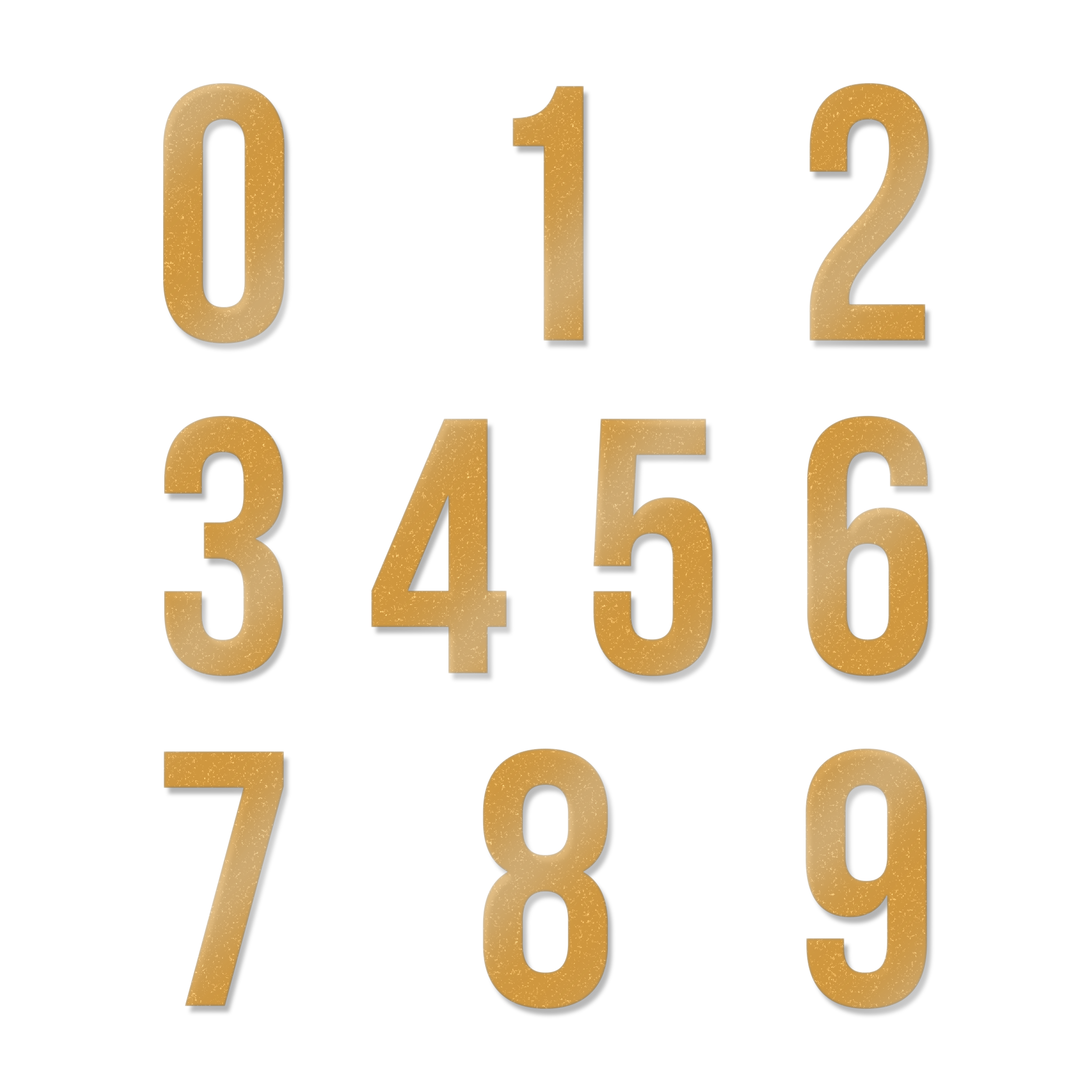 Slim Font - Individual Numbers