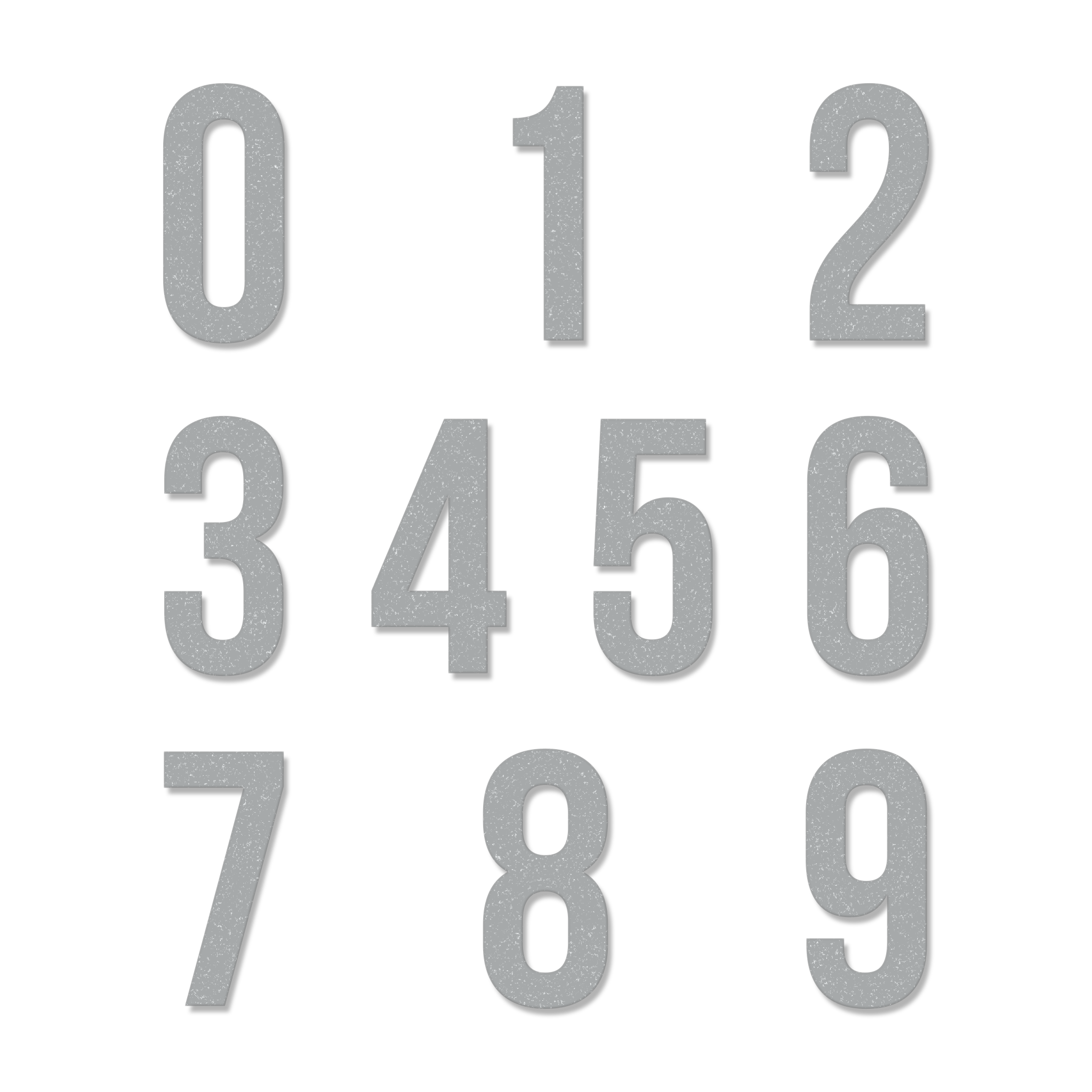 Slim Font - Individual Numbers