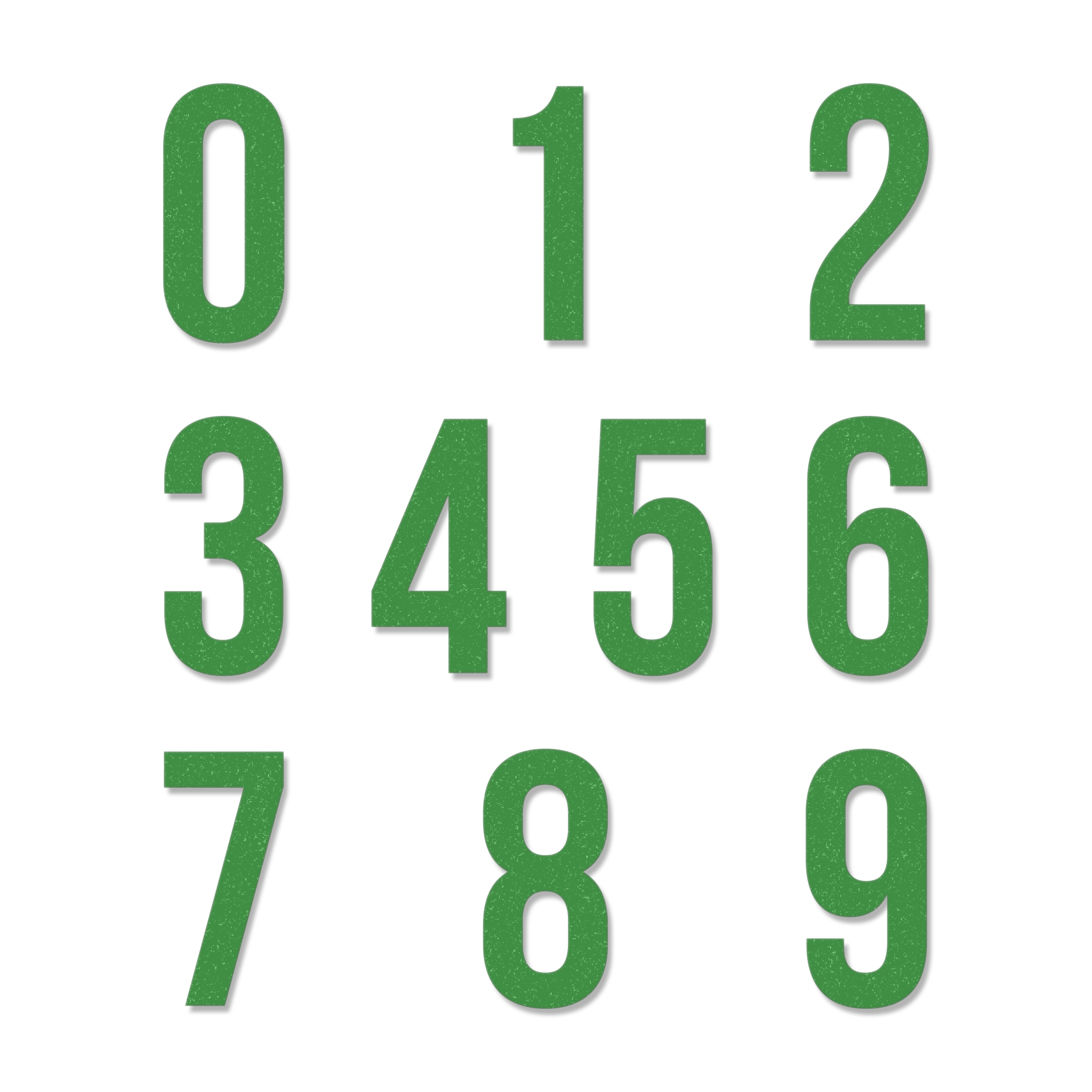 Slim Font - Individual Numbers