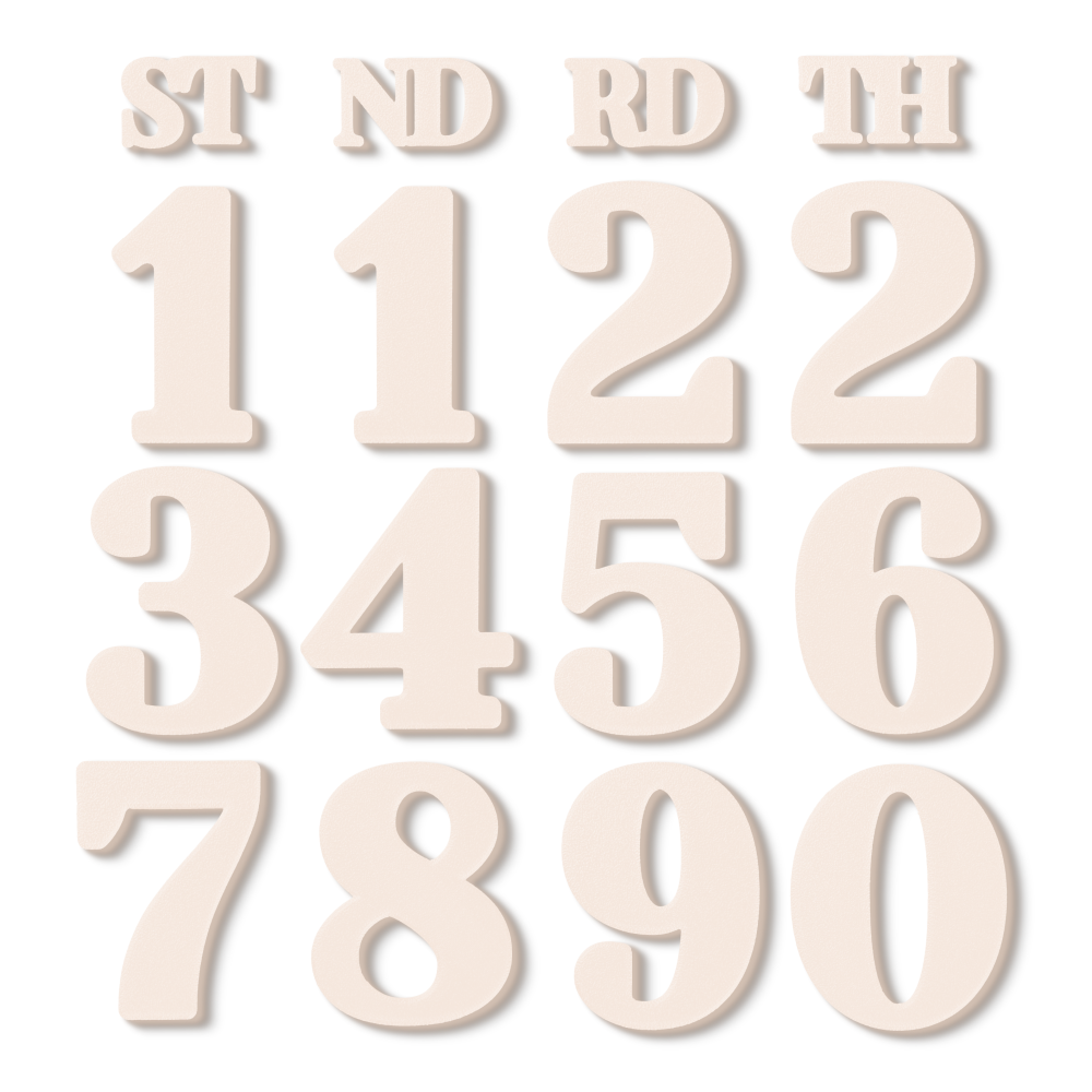 Block Font - Calendar Numbers Pack