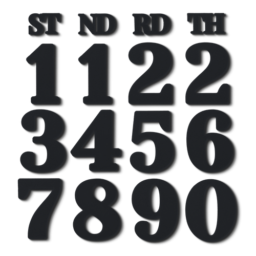 Block Font - Calendar Numbers Pack