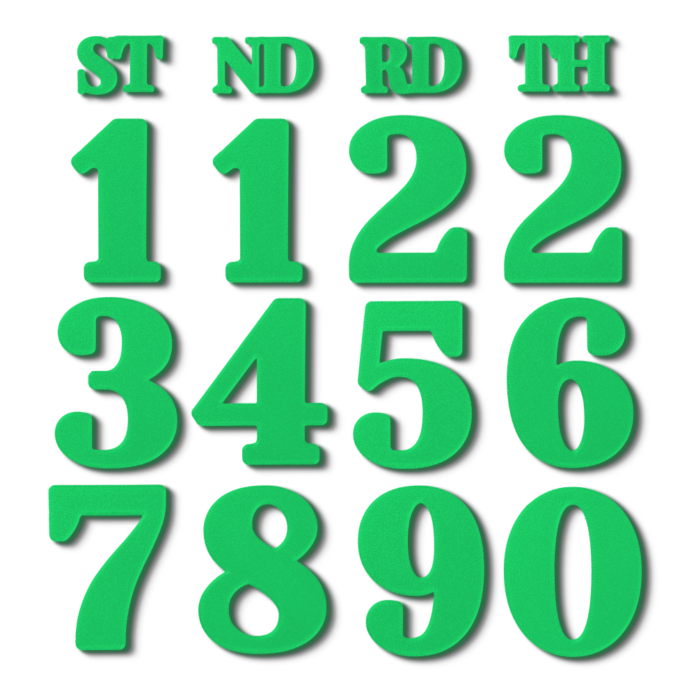 Block Font - Calendar Numbers Pack