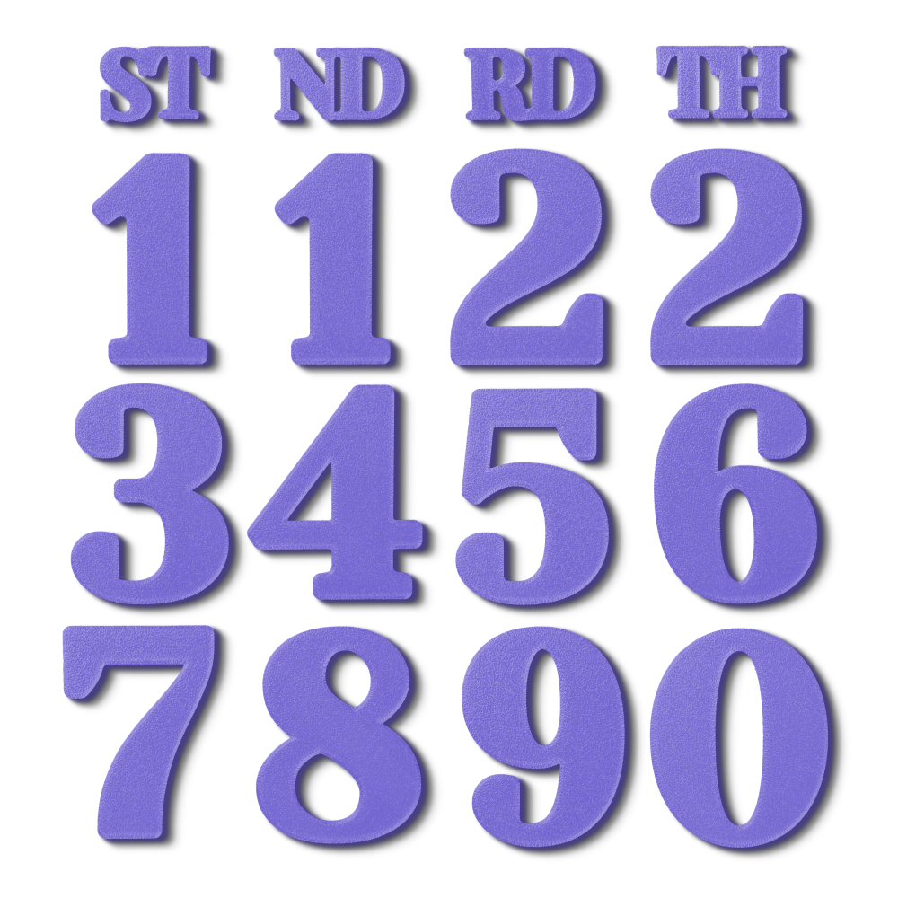 Block Font - Calendar Numbers Pack