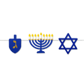 Set of three Hanukkah shapes