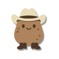Potato spud western cowboy