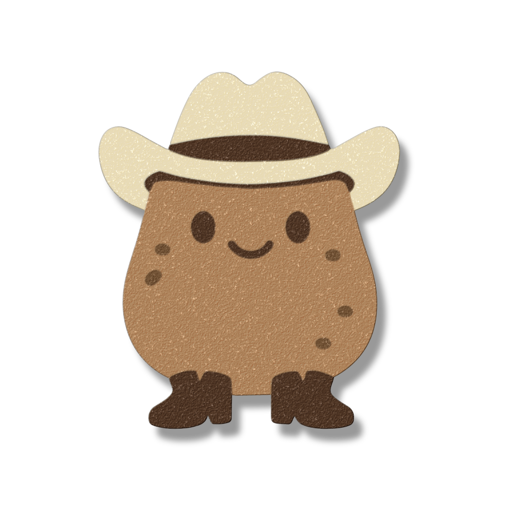 Potato spud western cowboy
